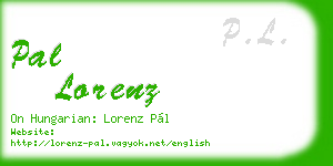 pal lorenz business card